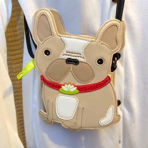 Lily Bloom Handbags - Lily Bloom Frenchie French bulldog crossbody purse 👜